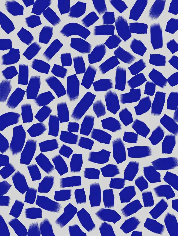 Treechild: Blaues Pinselstrichmuster
