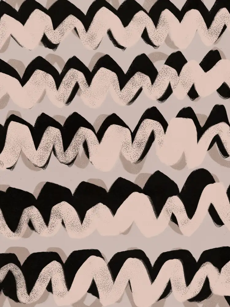 Treechild: Grosses vagues beiges et noires