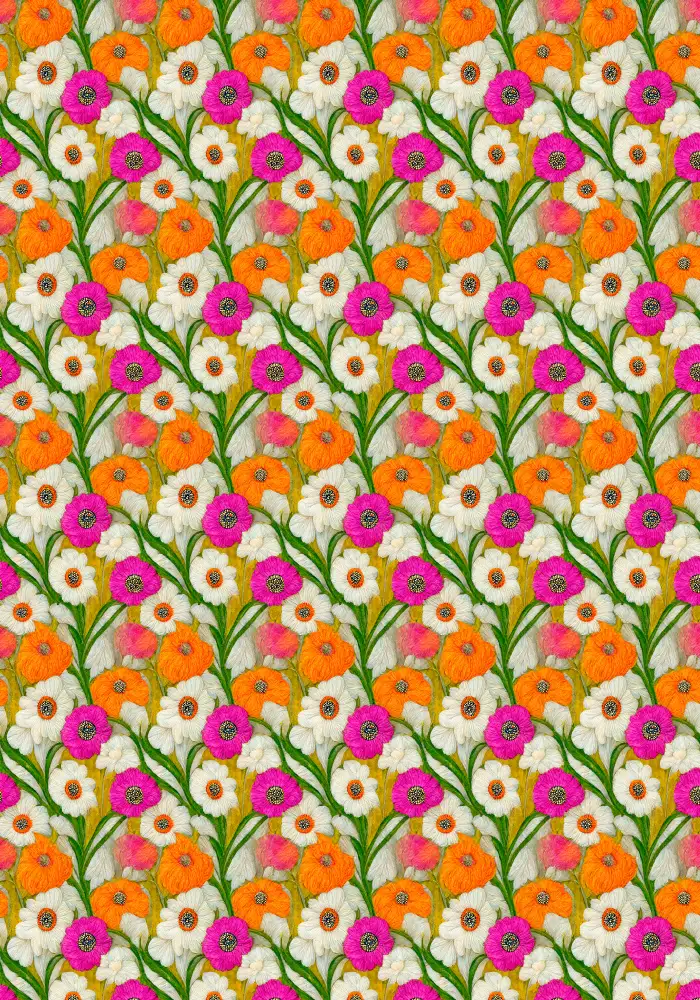 Treechild: Stitched Flowers Pattern