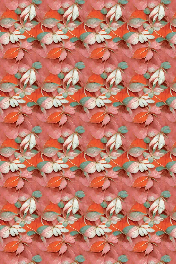 Treechild: Motif floral orange