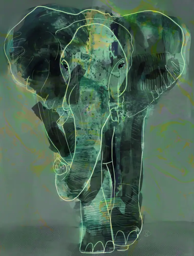 Day, Ruth: Blaugrüner Elefant