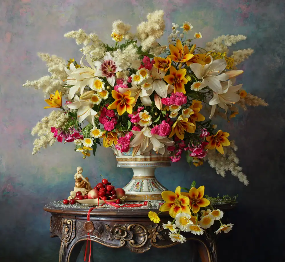 Morozov, Andrey: Naturaleza muerta con flores