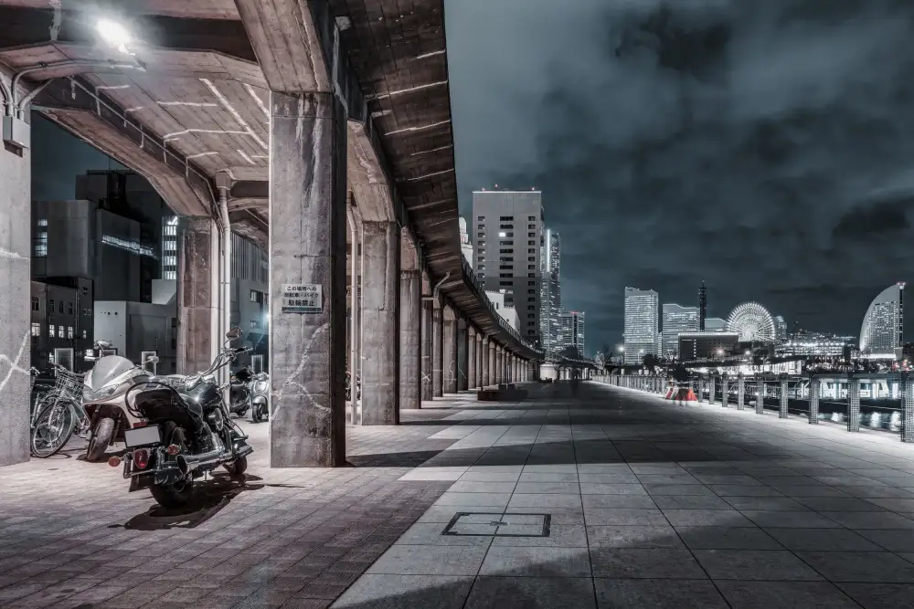 Hara, Tomoshi: Vista nocturna de Yokohama