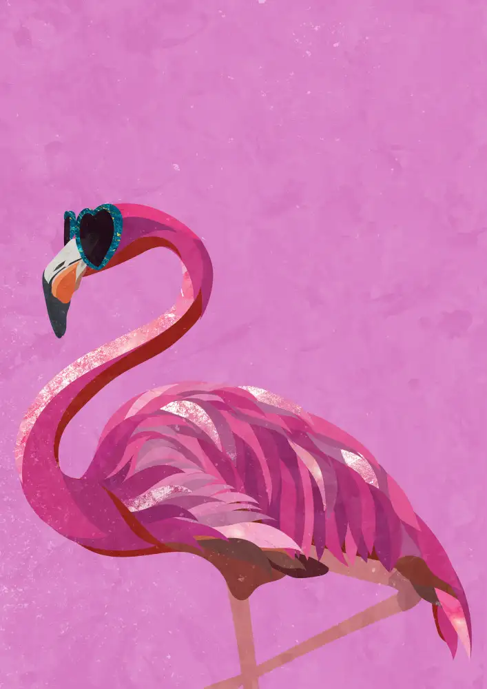 Manovski, Sarah: Magenta-metallischer Flamingo