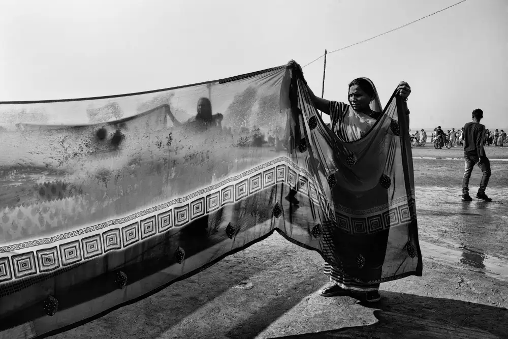 Nandi, Shaibal: Saree-Trocknung3