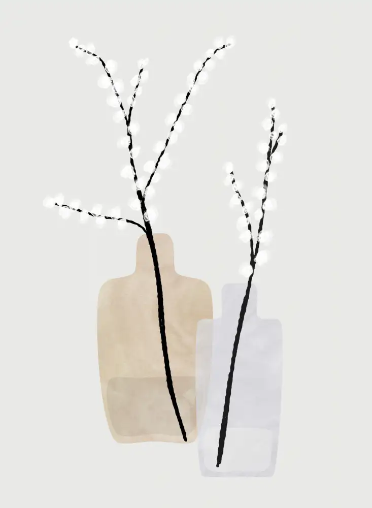 Blursbyai, Laiz Rosana: Flower branches in vases
