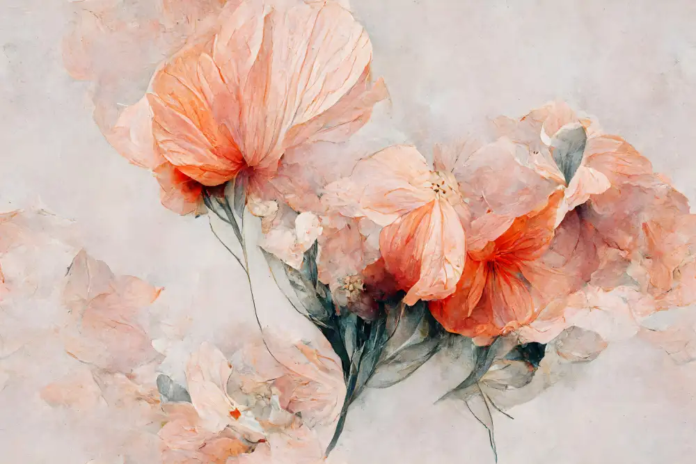 Treechild: Fleurs sauvages sur fond beige