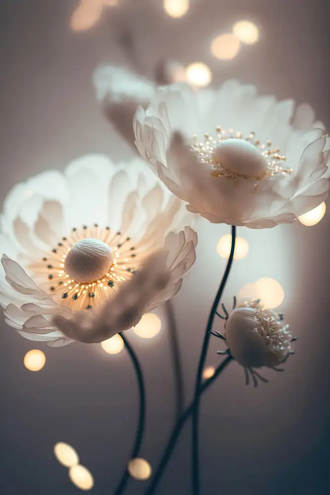 Treechild: Fleurs blanches et bokeh