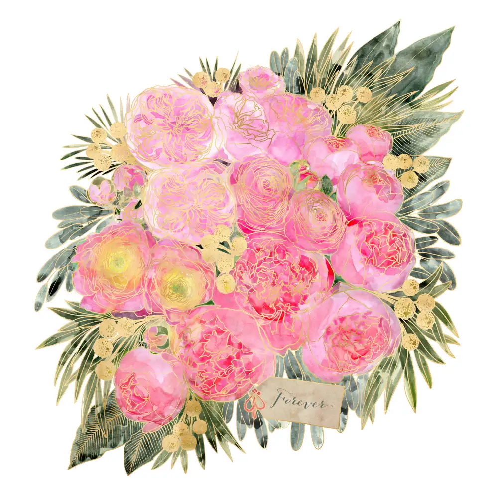 Blursbyai, Laiz Rosana: Forever Rekha bouquet in pink