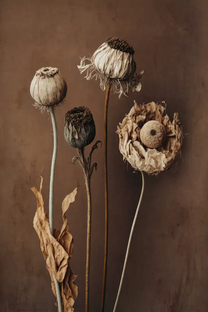 Treechild: Drei Trockenblumen