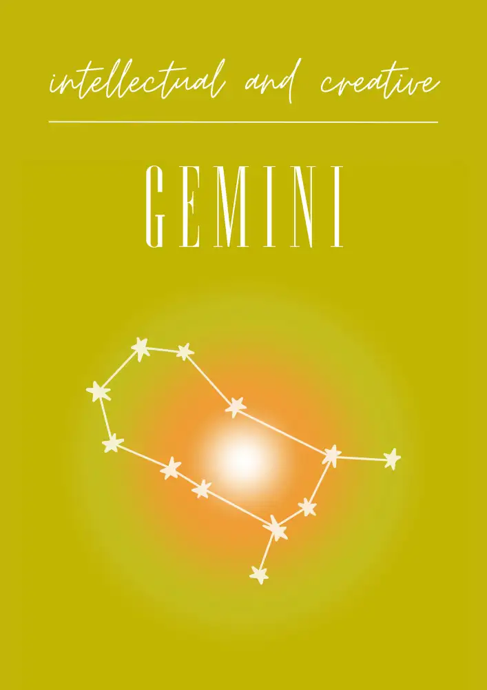 Amélie: Gemini Zodiac Print Art