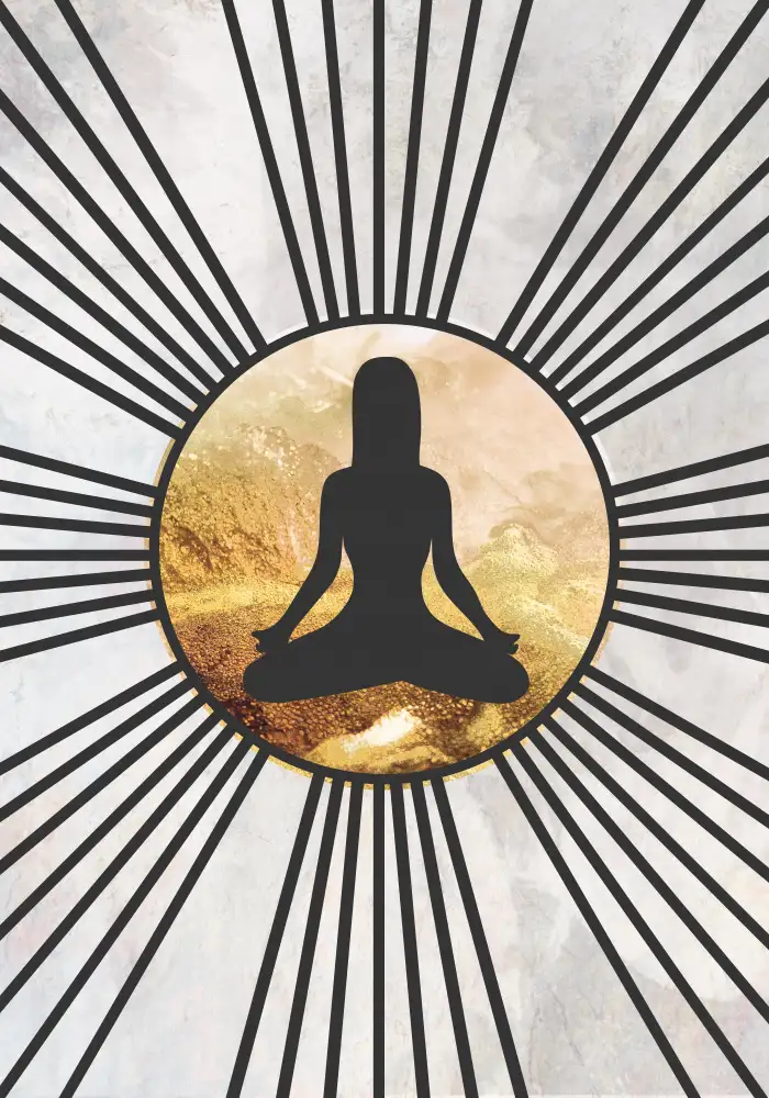 Manovski, Sarah: Black gold Yoga sun 1