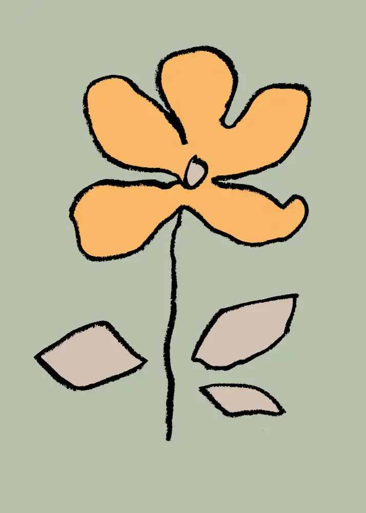 Studio, Pictufy: Blume gelb und grün