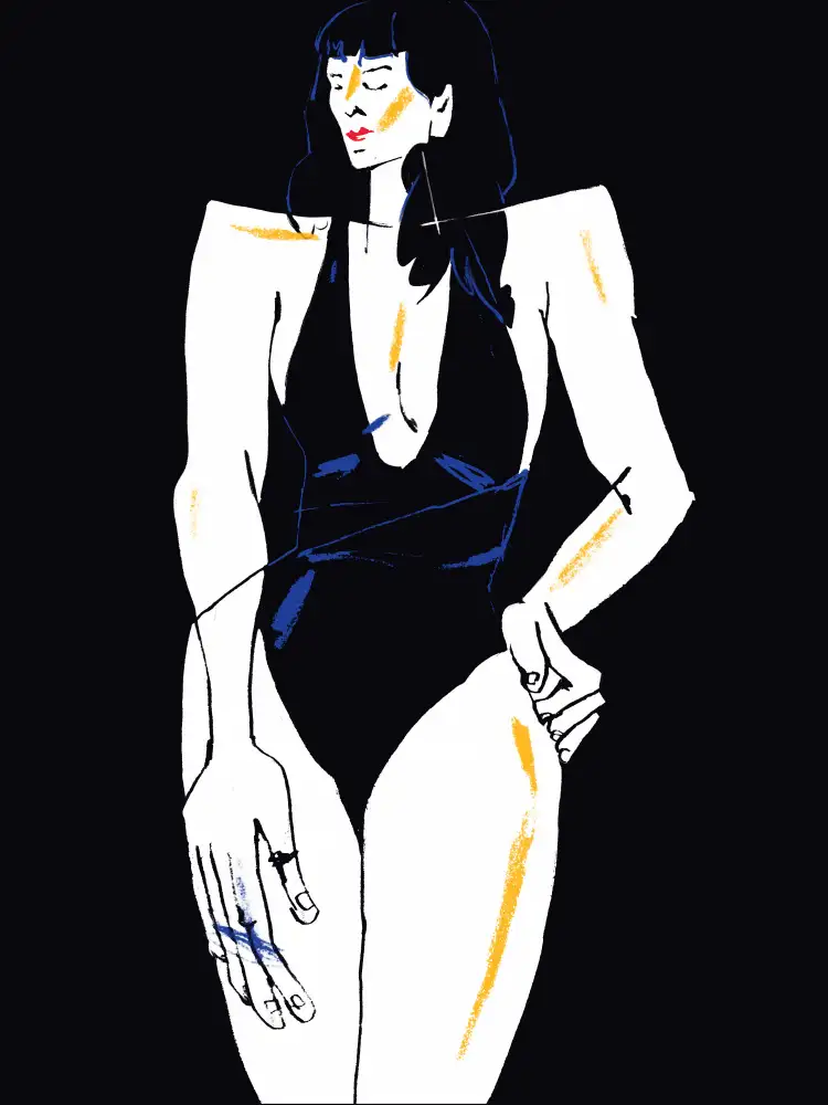 Gulina, Francesco: Chica en traje de baño negro