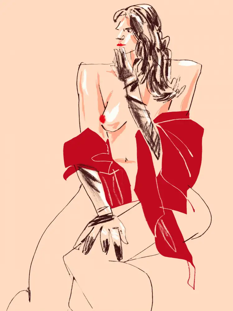 Gulina, Francesco: Fille Avec Des Gants Beige