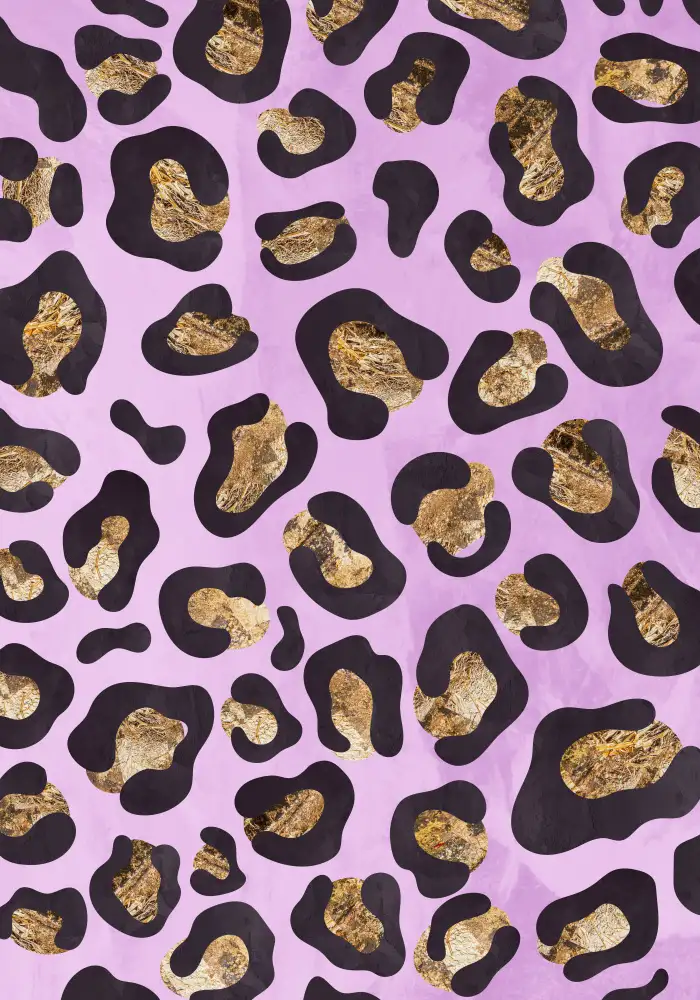 Manovski, Sarah: Goldfarbenes Leopardenmuster in Rosa