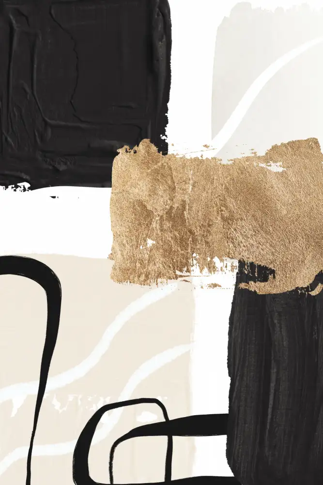 Moss, Ann Sally: Abstraktes Schwarz und Gold-4