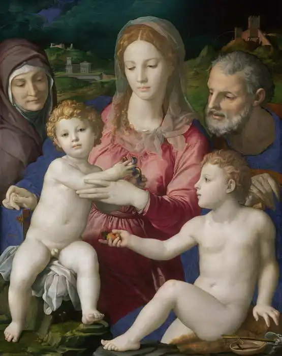 Bronzino, Agnolo: Sv. Rodina se sv. Annou a Janem Křitelem