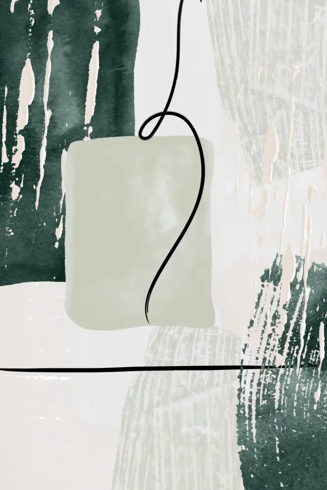 Moss, Ann Sally: Abstrakte Formen in Grün-3