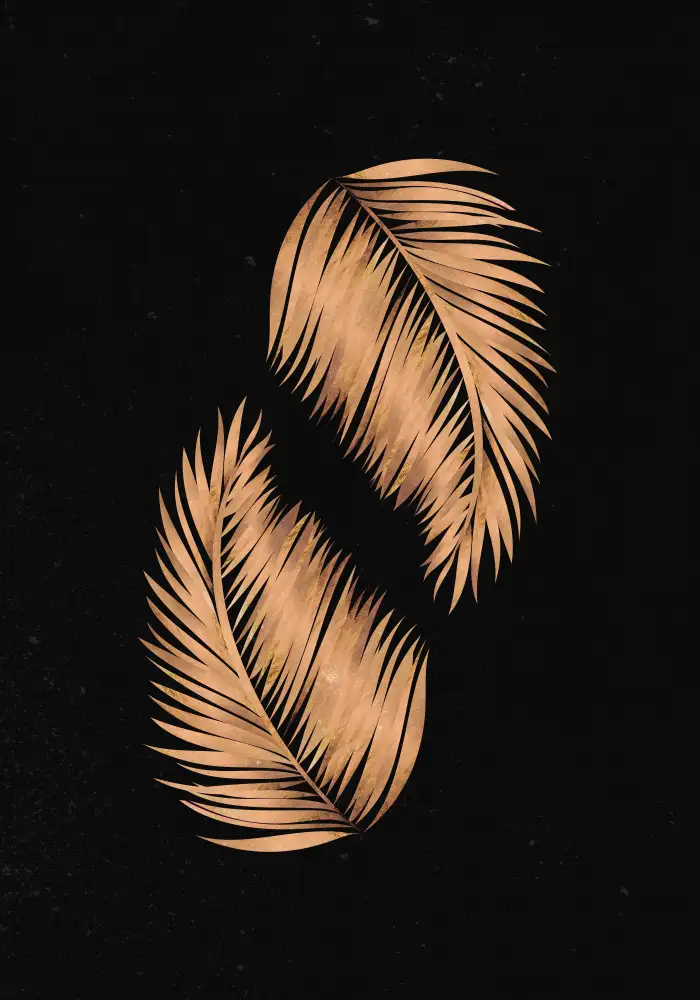 Manovski, Sarah: Golden palms black copper 2