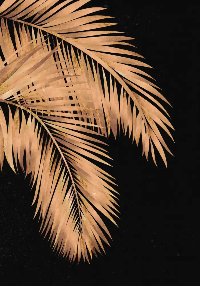 Manovski, Sarah: Golden palms black copper 1