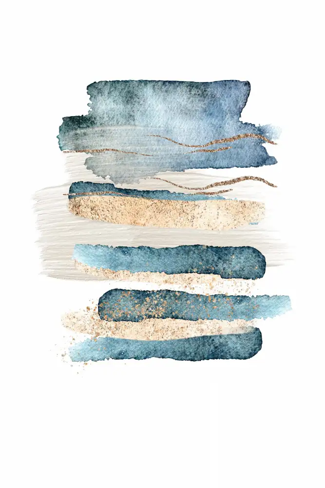 Moss, Ann Sally: Atlantic Blue Abstract-1