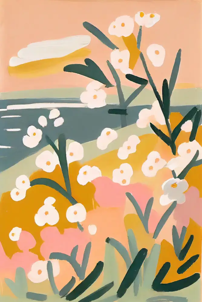 Treechild: Fleurs au bord de la mer