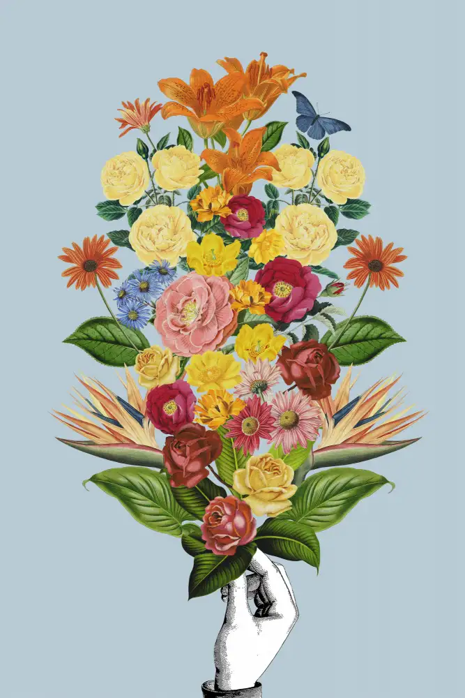 Studio, Floral Frida: Bouquet botanique bleu