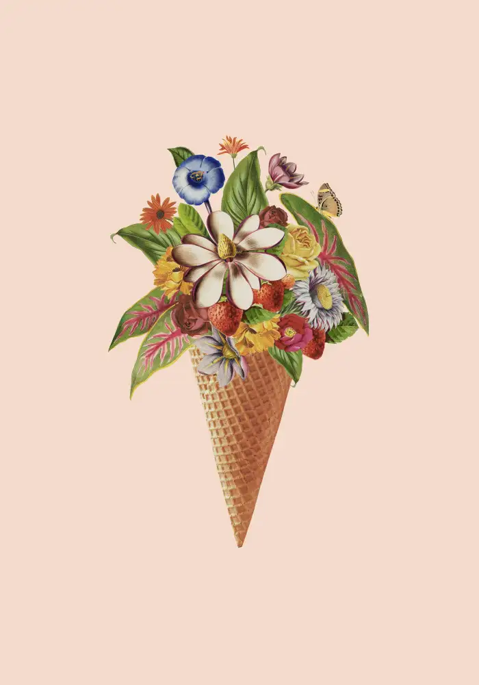 Studio, Floral Frida: Glace botanique rose