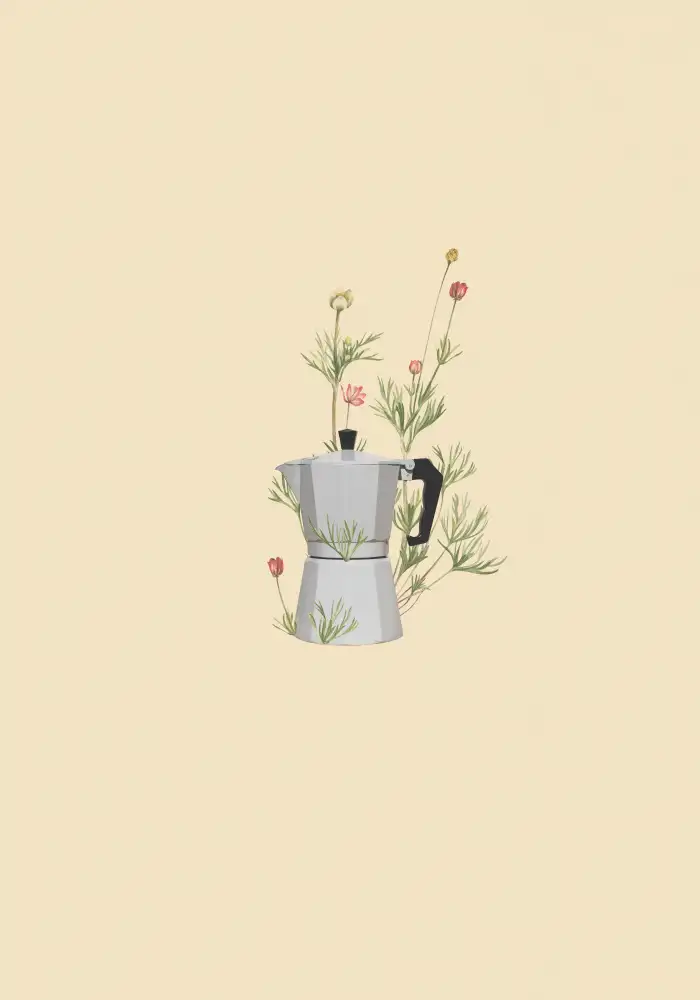 Studio, Floral Frida: Moka express fleuri
