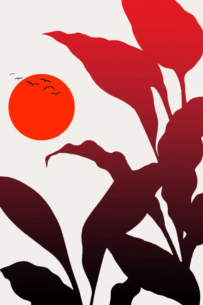 Kubistika: Tropischer Sonnenuntergang