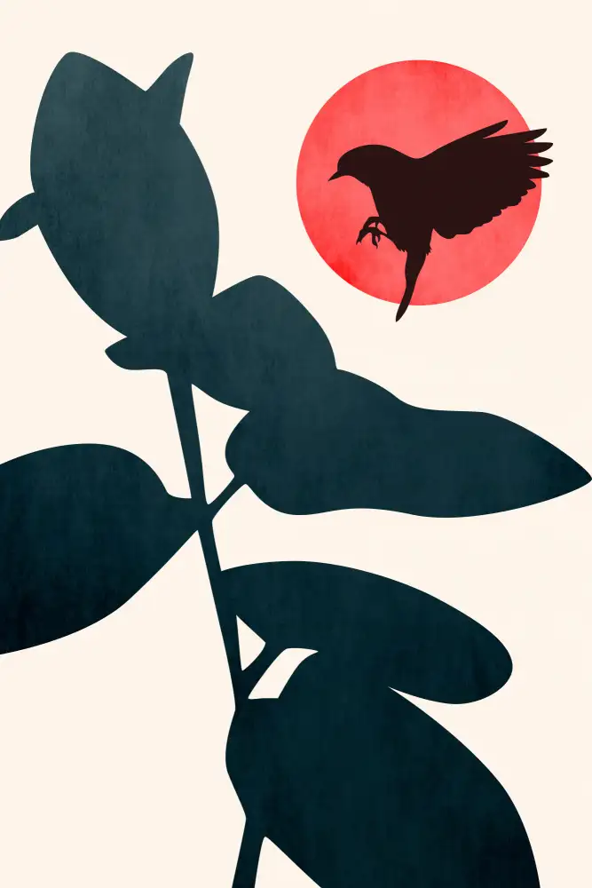 Kubistika: pájaro japonés