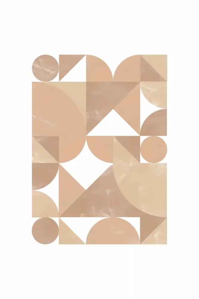 Prints, Art Melloi: Beige Geometric Art