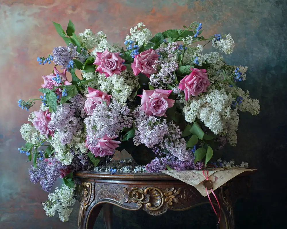 Morozov, Andrey: Naturaleza muerta con flores