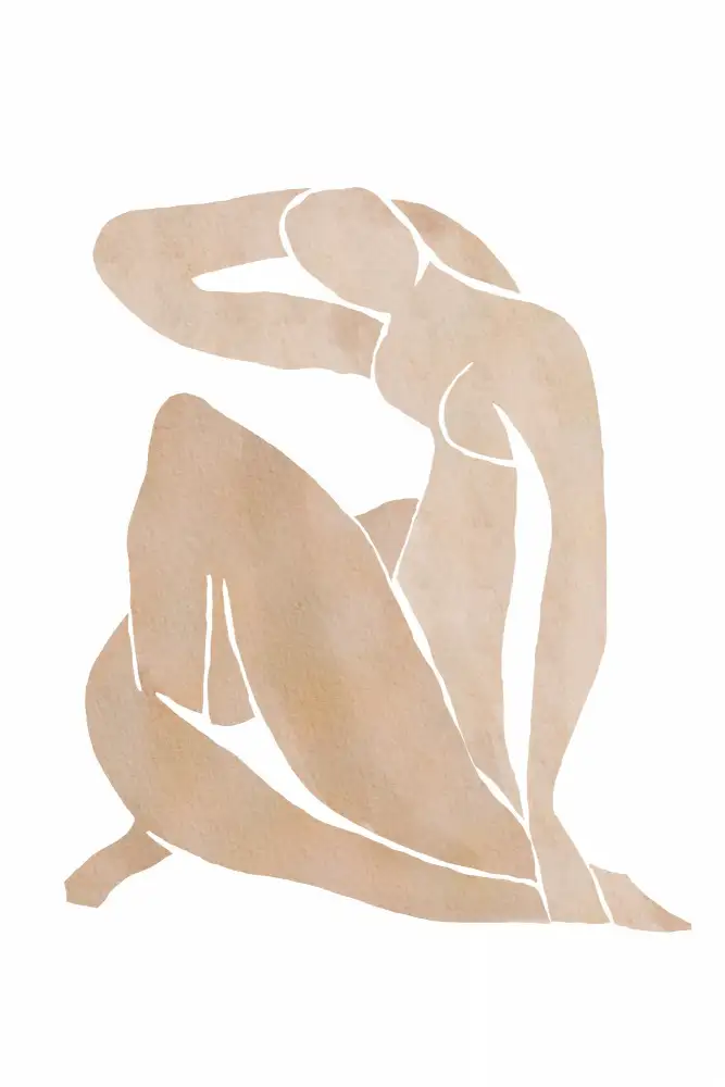 Prints, Art Melloi: Women Shape Abstract Art