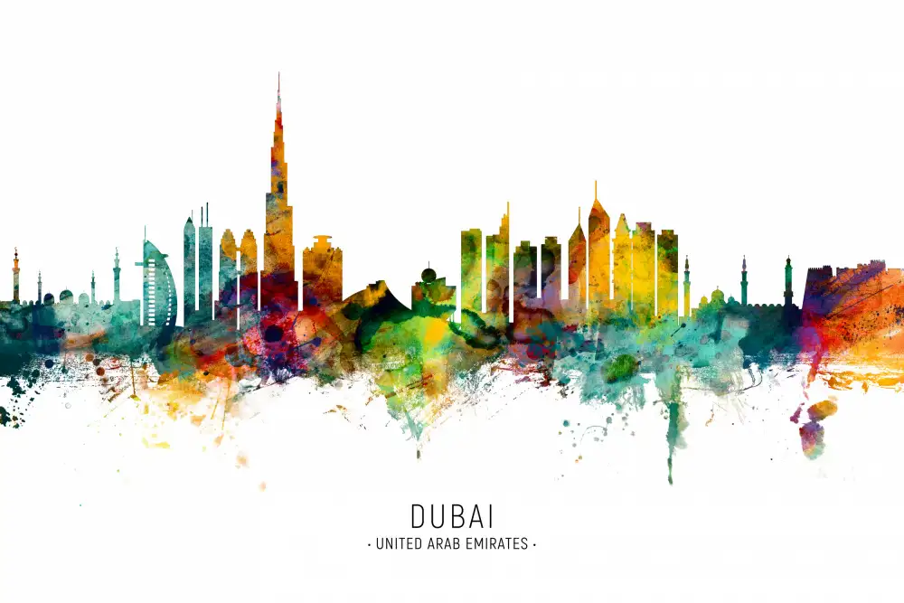 Tompsett, Michael: Skyline von Dubai,Vereinigte Arabische Emirate