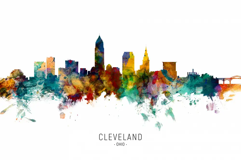 Tompsett, Michael: Skyline von Cleveland,Ohio