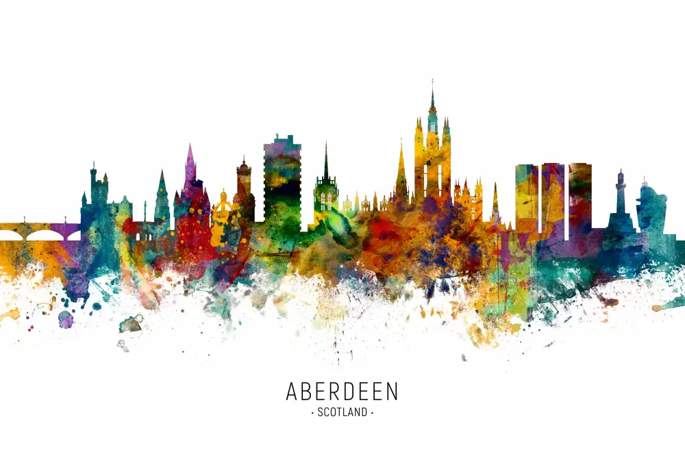 Tompsett, Michael: Skyline von Aberdeen,Schottland