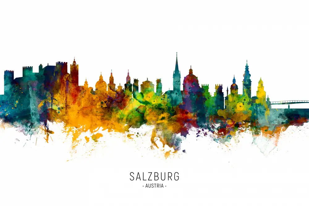 Tompsett, Michael: Skyline von Salzburg,Österreich