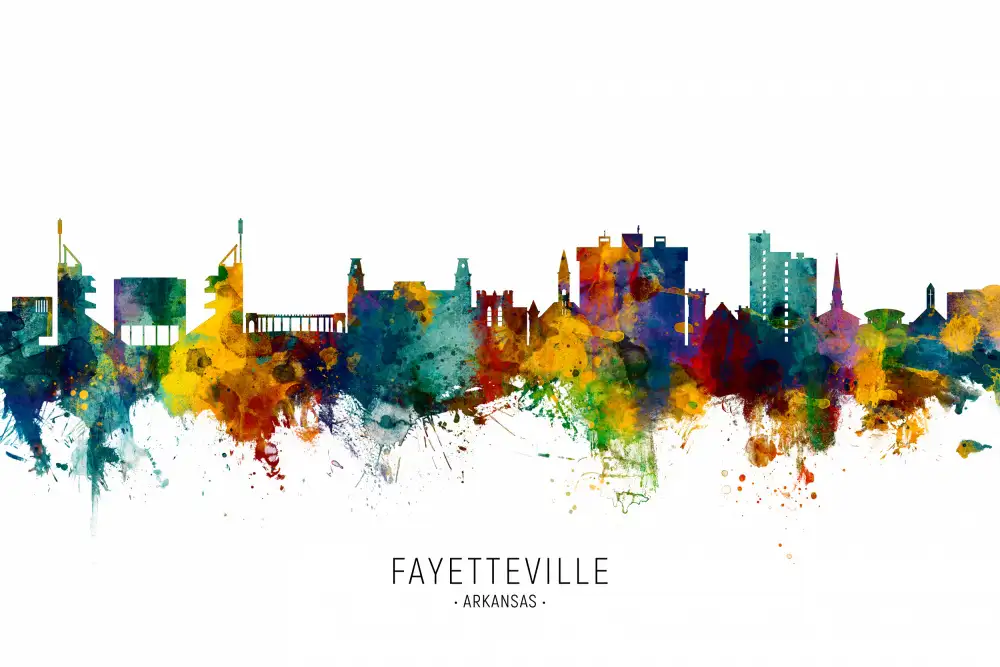 Tompsett, Michael: Skyline von Fayetteville,Arkansas