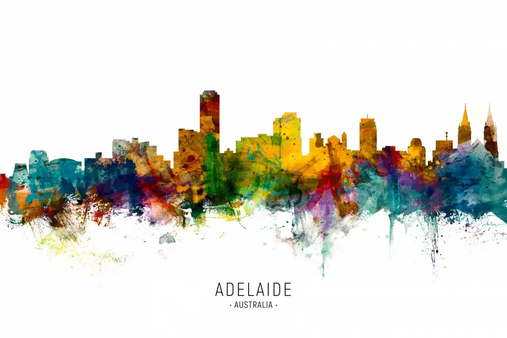 Tompsett, Michael: Skyline von Adelaide,Australien