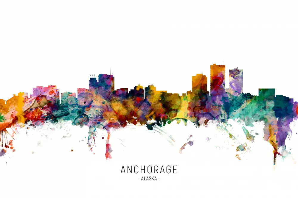 Tompsett, Michael: Skyline von Anchorage,Alaska