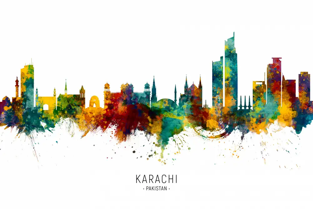 Tompsett, Michael: Horizonte de Karachi Pakistán