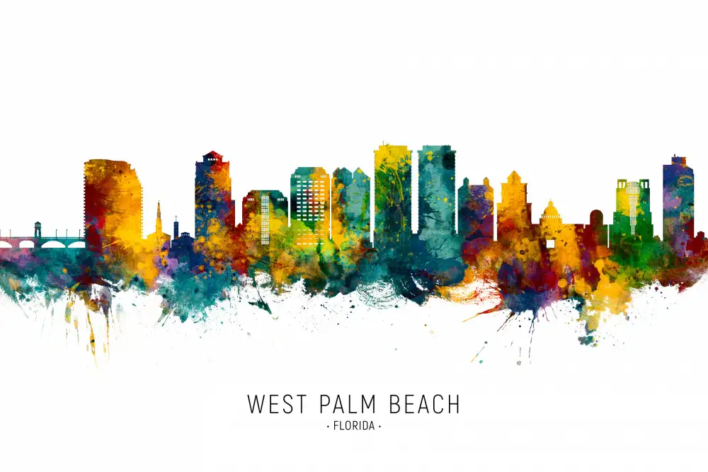 Tompsett, Michael: Skyline von West Palm Beach,Florida