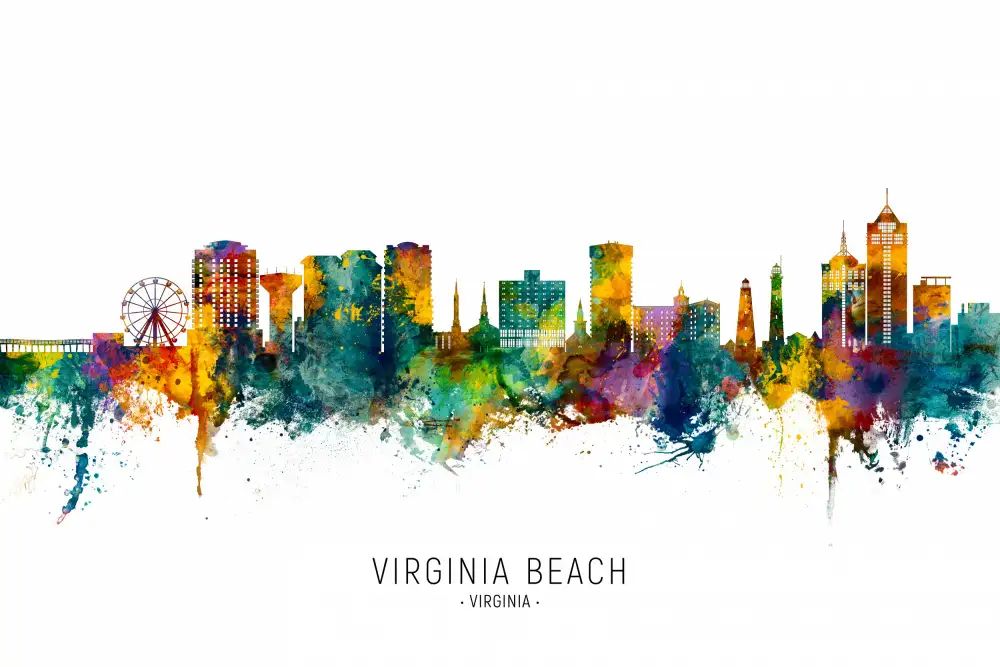 Tompsett, Michael: Skyline von Virginia Beach,Virginia