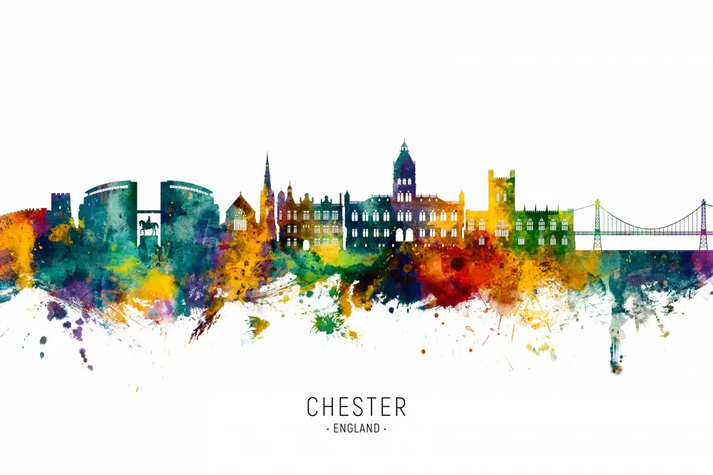 Tompsett, Michael: Skyline von Chester,England