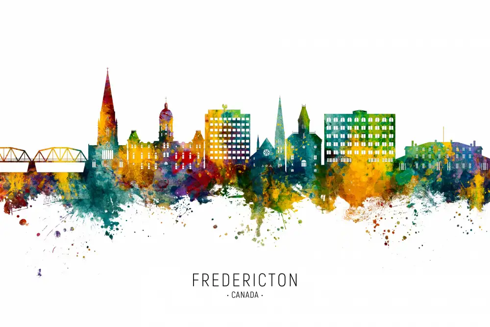 Tompsett, Michael: Skyline von Fredericton,Kanada