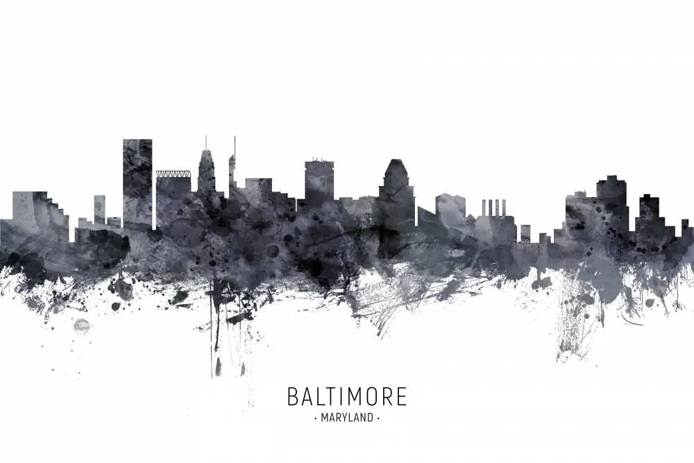 Tompsett, Michael: Skyline von Baltimore,Maryland