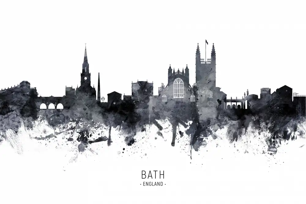 Tompsett, Michael: Paisaje urbano del horizonte de Bath Inglaterra