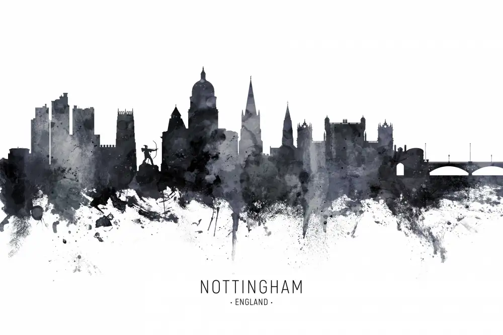 Tompsett, Michael: Skyline von Nottingham,England